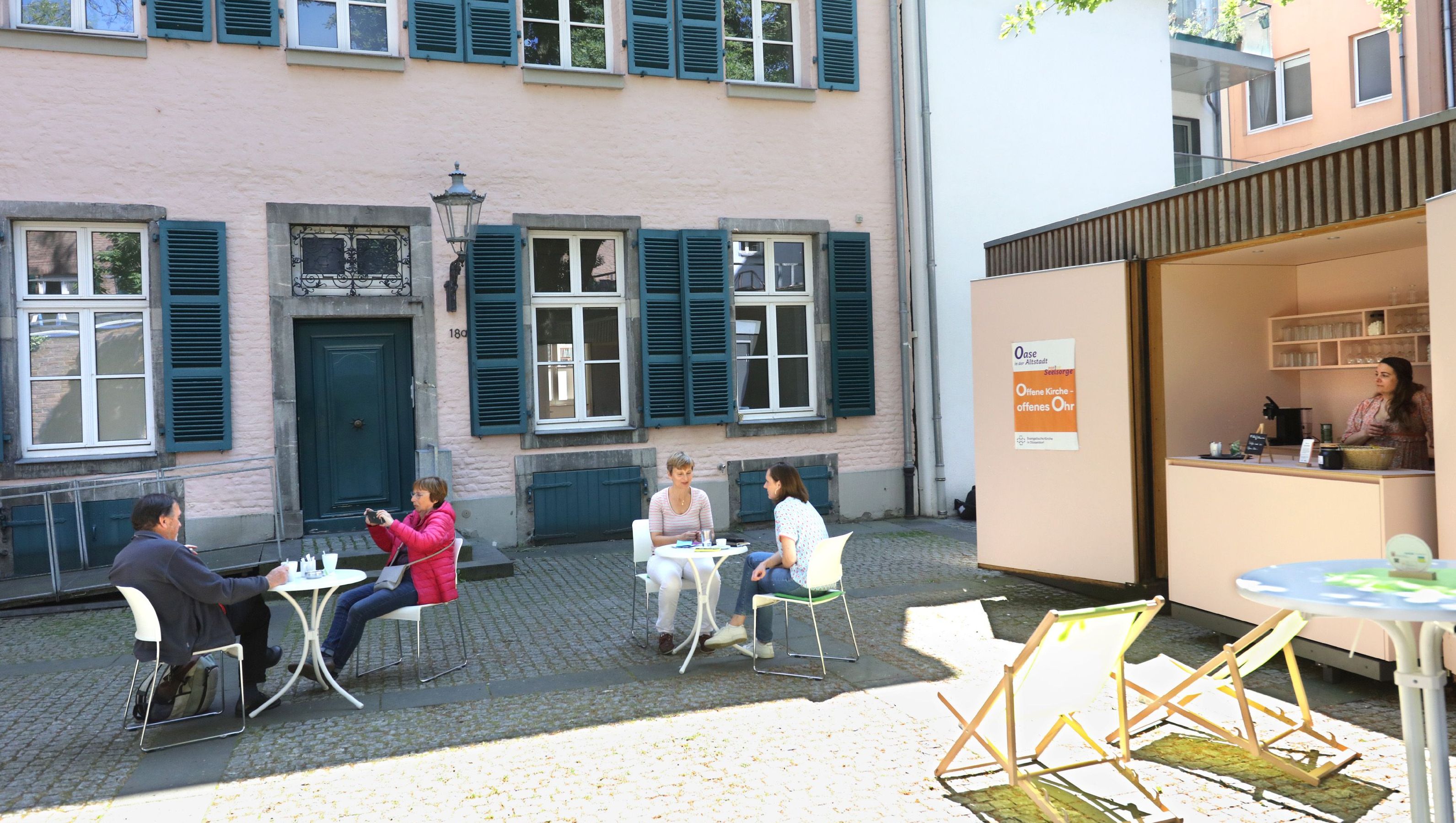 Pop-up Seelsorge in der Berger Kirche; Foto: evdus