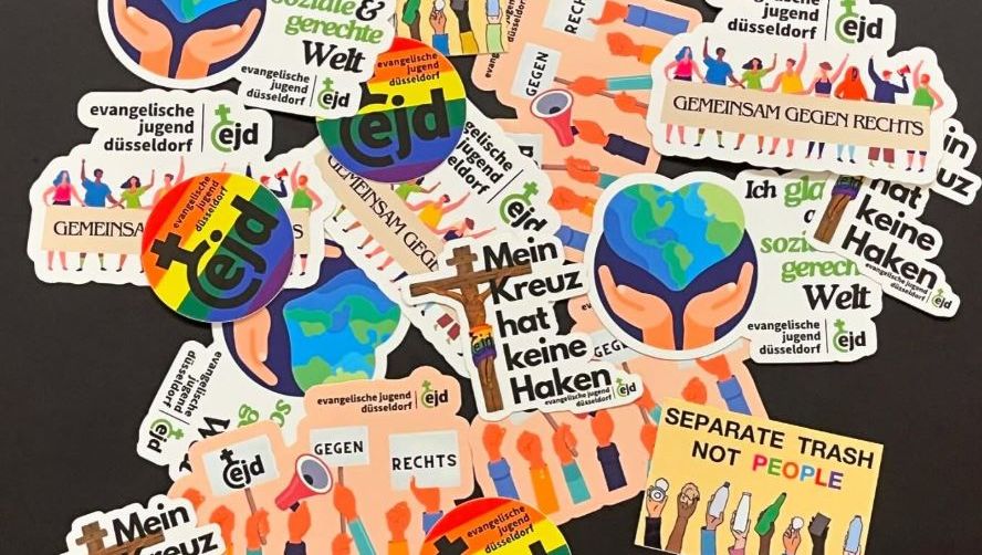Sticker der ejd; Foto: evdus