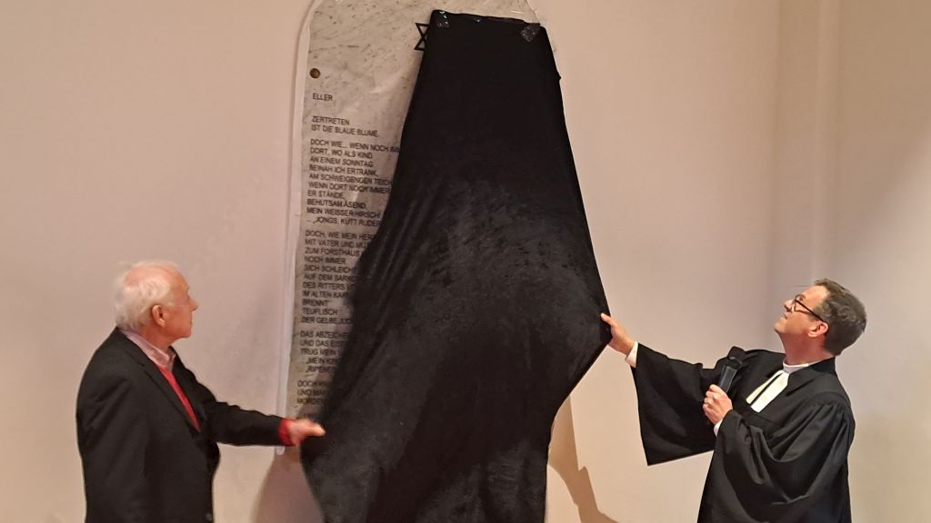 Gedenktafel in der Schlosskirche; Foto: Elke Wisse