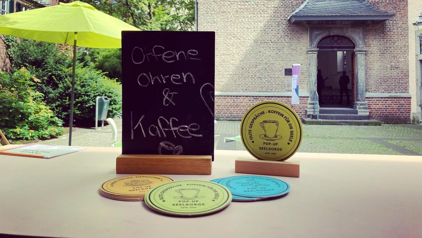 Pop-up Seelsorge in der Berger Kirche; Foto: evdus
