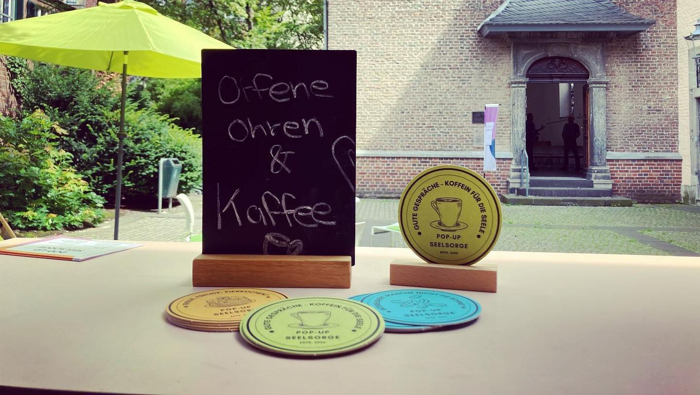 Pop-up Seelsorge in der Berger Kirche; Foto: evdus