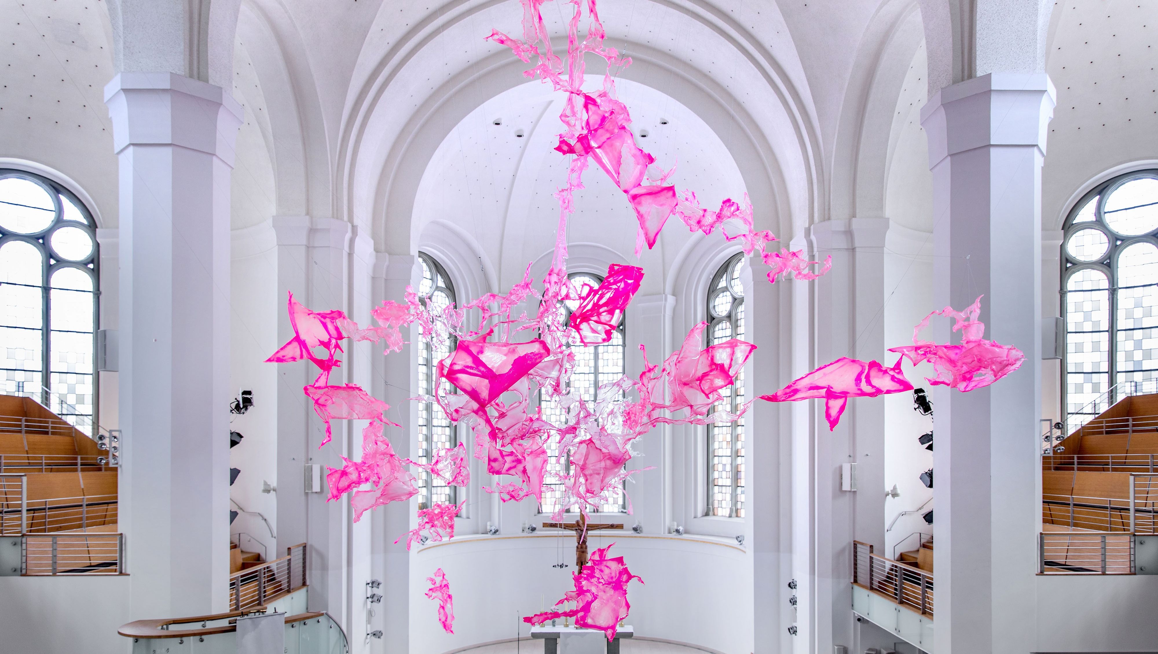 Kunstinstallation in der Johanneskirche; Foto: Aljoscha